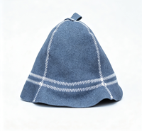 Chapeau de sauna 100% laine naturelle, fait main en feutre, chapeau de banya, protège la tête de la chaleur, accessoire pour salle de sauna