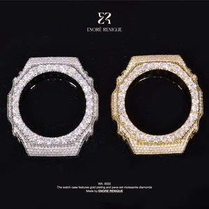 Montre classique <span class=keywords><strong>G</strong></span>-<span class=keywords><strong>Shock</strong></span> GA2100 Iced Out VVS Moissanite avec boîtier en laiton et lunette entièrement pavée, style Bussdown, bijoux Hip Hop pour hommes - Product Image 1