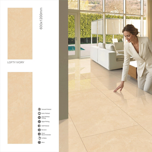 Lahn Marfil Glossy Polished Glazed Porcelain Marble <b>Tiles</b> 600x1200mm 60x120cm Large Format Floor Wall - Product Image 3