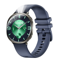 Reloj Inteligente AMOLED Ultrafino para Hombre con Pantalla de Vidrio 3D, Resistente al Agua IP68, Monitor de Actividad Física, Reloj Inteligente BT con Diseño Esférico Dual