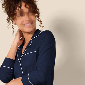 Pijamas de Modal Tejido para Verano con Certificación Oeko y Logotipo Frontal, Sienta <span class=keywords><strong>la</strong></span> Brisa del <span class=keywords><strong>Bosque</strong></span> por <span class=keywords><strong>la</strong></span> <span class=keywords><strong>Noche</strong></span> - Product Image 5