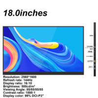 Moniteur de jeu portable pour ordinateur intelligent OLED rétro-éclairé 144Hz taux de rafraîchissement panneau IPS écran tactile résolution 2560x1600 10ms