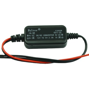 Convertidor Reductor de Voltaje DC-DC de 12V a 5V, Diseño Ultrafino Fulree, Adaptador de Corriente para Vehículos, para Cámaras de Coche, DVR, con Múltiples Salidas - Product Image 1