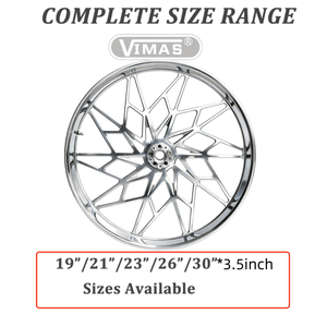 Jantes de moto VIMAS forgées sur mesure pour modèles Touring 2008+ 19/21/23/26/30 pouces en aluminium poli, nouvelles jantes - Product Image 3
