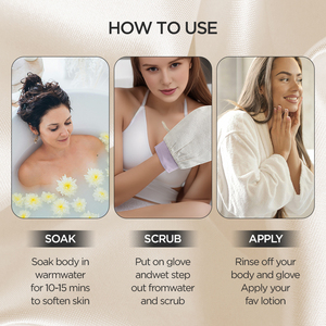 Vendita calda di guanti di seta grezza di seta viso corpo esfoliante Spa guanto di bellezza turco pelle morta per rimuovere guanto per le donne - Product Image 6