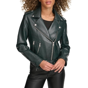 Women's Genuine Leather Plaid Jacket <b>Zipper</b> Closure Fox Fur Collar Thin Streetwear Winter Windproof For Sale new Quality - Product Image 1
