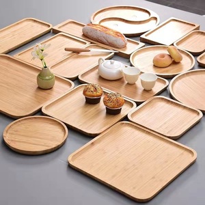 Plateau de service rectangulaire en bois massif, plateau à thé en bambou drainable, style japonais, articles ménagers, cuisine, assiette de table - Product Image 4