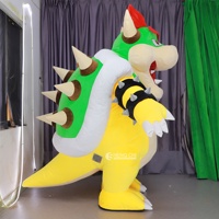 Costume de mascotte gonflable de dinosaure lance-flammes classique personnalisé en usine, 2M/2.6M
