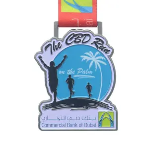 ODM alte Nachahmung Marathon Sport Medaillon benutzer definierte Metall Emaille wundersame antike Silber Taekwondo Running Finisher Award Medaille