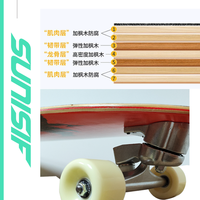 Planche à roulettes pour adultes personnalisée à grande vitesse pour débutants planche de marche portable en queue de poisson pour enfants et planche de surf terrestre