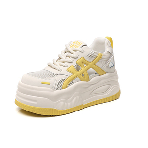 Chaussures décontractées respirantes en maille perforée à semelle épaisse polyvalentes, nouvelle collection printemps-été 2026, baskets sportives pour femmes - Product Image 1