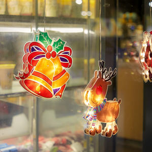 Lumières <span class=keywords><strong>de</strong></span> Noël à LED avec ventouse Stickers suspendus <span class=keywords><strong>pour</strong></span> fenêtre Lumières colorées <span class=keywords><strong>pour</strong></span> la décoration <span class=keywords><strong>de</strong></span> la chambre des rideaux - Product Image 1