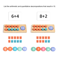 Jouet en Bois Éducatif de Mathématiques, Puzzle d'Éveil pour Bébés et Enfants Garçons et Filles