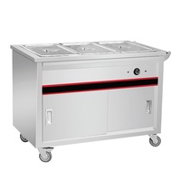 Bain-marie électrique professionnel en acier inoxydable à 6 bacs pour buffet et maintien au chaud