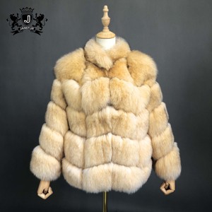 Manteau en fourrure de renard bleu pour <span class=keywords><strong>femme</strong></span>, vêtement d'extérieur en fourrure naturelle, nouvelle collection hiver <span class=keywords><strong>2022</strong></span> - Product Image 3
