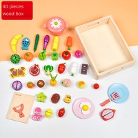 Jouet de découpe de fruits en bois pour enfants, jeu de cuisine pour garçons et filles, découpe de légumes, pizza, maison de jeu, pâte alimentaire