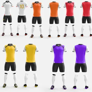 Made in China factory price custom soccer uniform sets soccer jersey blank football jersey kids set