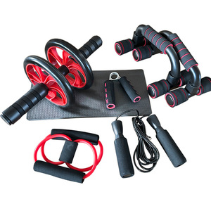 Set de 5 Piezas: Ruedas <span class=keywords><strong>Abdominales</strong></span>, Soporte para Flexiones, Máquina de <span class=keywords><strong>Abdominales</strong></span>, Equipo de Entrenamiento y Ejercicios <span class=keywords><strong>Abdominales</strong></span> - Product Image 4