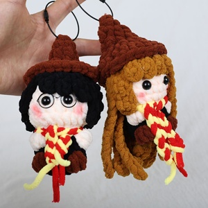 Portachiavi all'uncinetto creativi: Bambole fatte a mano, personaggi dei cartoni animati, regalo perfetto per <span class=keywords><strong>amici</strong></span>, migliori amiche, ottimi per borse, matrimoni e feste - Product Image 3