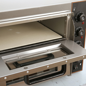 Encimera de <span class=keywords><strong>horno</strong></span> de pizza comercial <span class=keywords><strong>Horno</strong></span> de pizza eléctrico de acero inoxidable de doble capa de 14 "con piedra y estante multiusos - Product Image 4