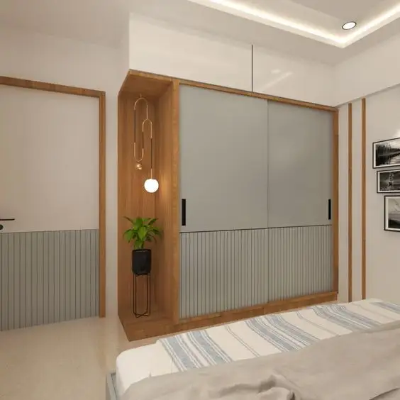 Lebih desain Modern tahan lama kamar tidur furnitur pakaian kombinasi lemari perbatasan lemari Organizer lemari kayu