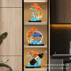 Transparent haut de gamme chaque année plus que les ornements de poisson rouge décorations de porche créatives artisanat en résine en gros - Product Image 3