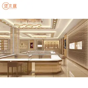 Traditional Jewelry Glass Corner Showcase Furniture Design Acrylic Shop Jewelry Display Design Production