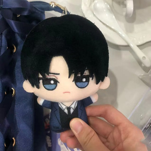Peluche en polyester de 10 cm, merchandising Attack on Titan, adorable figurine <span class=keywords><strong>Eren</strong></span>, rembourrage en coton PP, figurines <span class=keywords><strong>Eren</strong></span>, Levi et Annie - Product Image 3