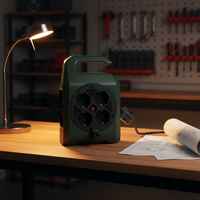 Enrouleur de câble professionnel européen, multiprise Schuko 4 voies, 16A 250V, conforme IEC, 5m, protection contre les surcharges, atelier industriel