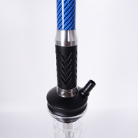 Shisha Hookah moyen, flèche filetée, Tube Unique en verre alliage d'aluminium, chicha, Design Unique