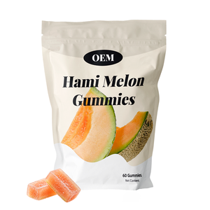 Bonbons gélifiés au melon Hami OEM, fabrication sur mesure, marque privée, approvisionnement en gros B2B, certifiés bio, végétaliens, sans gluten, certifiés ISO HACCP - Product Image 1
