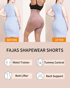Bragas transpirables de compresión firmes para mujer, bragas con control de barriga con faja ajustable, pantalones cortos ajustados con cremallera dorada, XS XL - Product Image 6