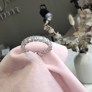 IGI認定フルテニスラボHPHT <span class=keywords><strong>CVD</strong></span>ダイヤモンドリングゴールド18Kホワイト1ピースシンプルエンゲージメントリングラウンドカット - Product Image 5