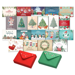 Custom Design Christmas Greetings Card 5x7 Inch Pack Wholesale Christmas Gift Thank You Card and Envelopes Printing - Product Image 6
