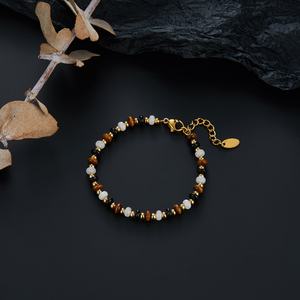 Collares de Joyería Fina con Ojo de Tigre Coreano, Collares de Cadena de Acero Inoxidable, Pulseras de Moda para Mujeres/Hombres - Product Image 2