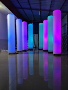 2.2m H sol gonflable LED éclairage <span class=keywords><strong>colonne</strong></span> Tube pilier <span class=keywords><strong>Mini</strong></span> <span class=keywords><strong>ventilateur</strong></span> de base pour la publicité extérieure et les décorations de fête d'anniversaire - Product Image 3