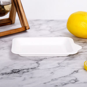 One-time Compostable Eco-friendly <strong>Mini</strong> Food <strong>Tray</strong>, Biodegradable Cane <strong>Dessert</strong> Cake Plate, One-time <strong>Disposable</strong> Tableware - Product Image 5