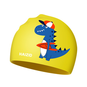 Gorros de Natación de Silicona Coloridos para Niños HAIZID, Lindos Dibujos Animados, Impermeables y Cómodos para Niños y Niñas - Product Image 5