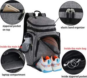 Muestra gratuita de mochila deportiva de baloncesto personalizada de gran capacidad, premium, de origen chino, con gran capacidad para viajes - Product Image 5