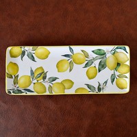 Tasse en céramique en forme de citron Style rétro nordique vaisselle en céramique bol de citron tasse assiette de Cuisine occidentale assiettes profondes ménagères
