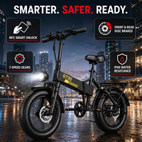 Nuevo Modelo 2027, Bicicleta Eléctrica Plegable de 500W con Llantas Anchas, Bicicleta Eléctrica, E-bike, Bicicleta Eléctrica, Fatbike