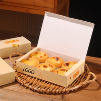 Boîte à tartelettes personnalisée de luxe, imprimée, en carton blanc pliable, carrée/rectangulaire, en matériau recyclable