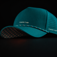 Casquette de golf brodée à 5 panneaux, logo personnalisé, haute qualité, faible MOQ, boucle métallique réglable, séchage rapide, respirante, pour hommes