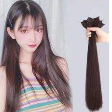 Extensiones de cabello humano de 60cm de largo con bolsa de parte de palo incluida - Product Image 1