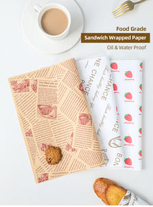 Carta pergamena personalizzata cibo a prova di forno Sandwich involucro cera gastronomia fogli di carta per biscotti fatti a mano Carmels - Product Image 3