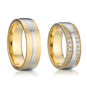 Anillos de Compromiso de diamante de circonia cúbica <span class=keywords><strong>para</strong></span> <span class=keywords><strong>parejas</strong></span>, anillos de boda <span class=keywords><strong>para</strong></span> <span class=keywords><strong>parejas</strong></span>, Alianza ehering, anel, bague - Product Image 1
