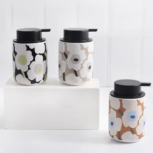 Conjunto de accesorios para baño, dosificadores de jabón líquido de cerámica con estampado de flores, productos para el baño, gran oferta