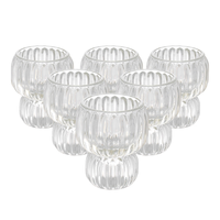 Bocaux à bougies en verre personnalisés de qualité supérieure pour l'aromathérapie et la décoration de la maison de luxe, contenants ronds transparents pour bougies chauffe-plat en gros