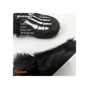 Pantoufles en peluche moelleuses de qualité supérieure 2026, antidérapantes, chaudes pour l'hiver, personnalisables, pour hommes - Product Image 1