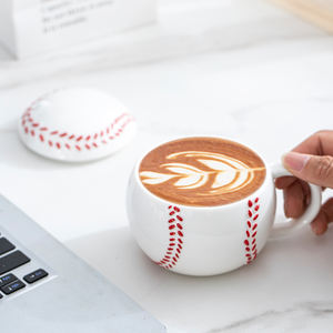 Reliëf Steengoed Keramische Voetbal Mok, Voetbal Ontwerp Keramische Koffiemokken - Product Image 3